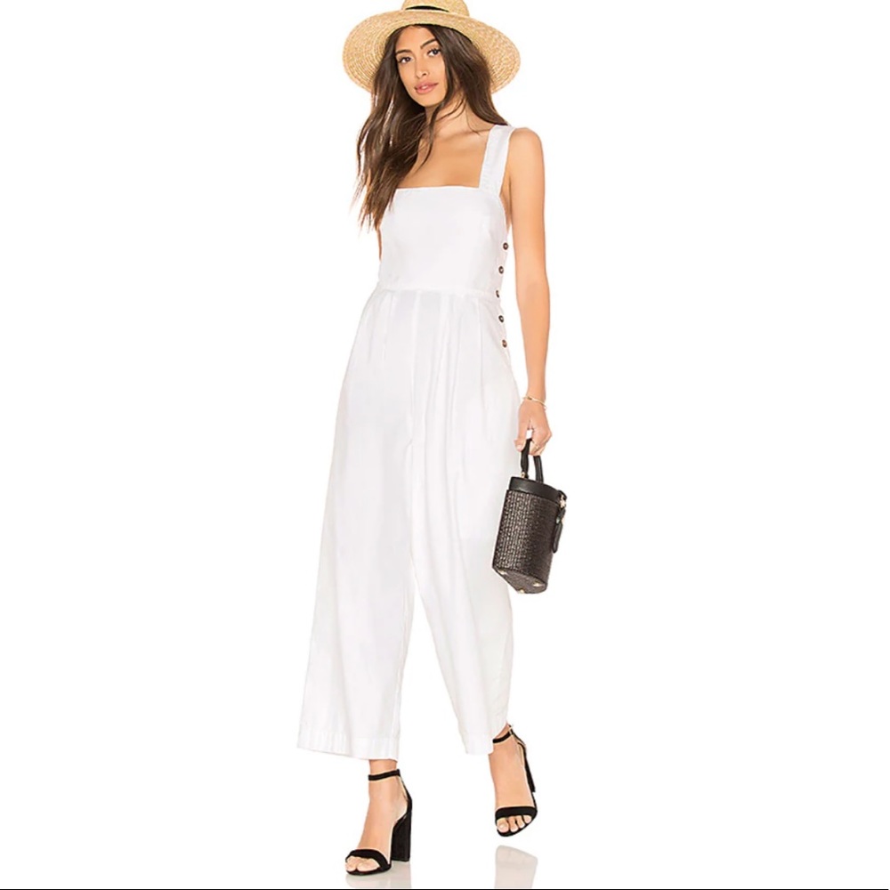 Free People fara jumpsuit white- size 4